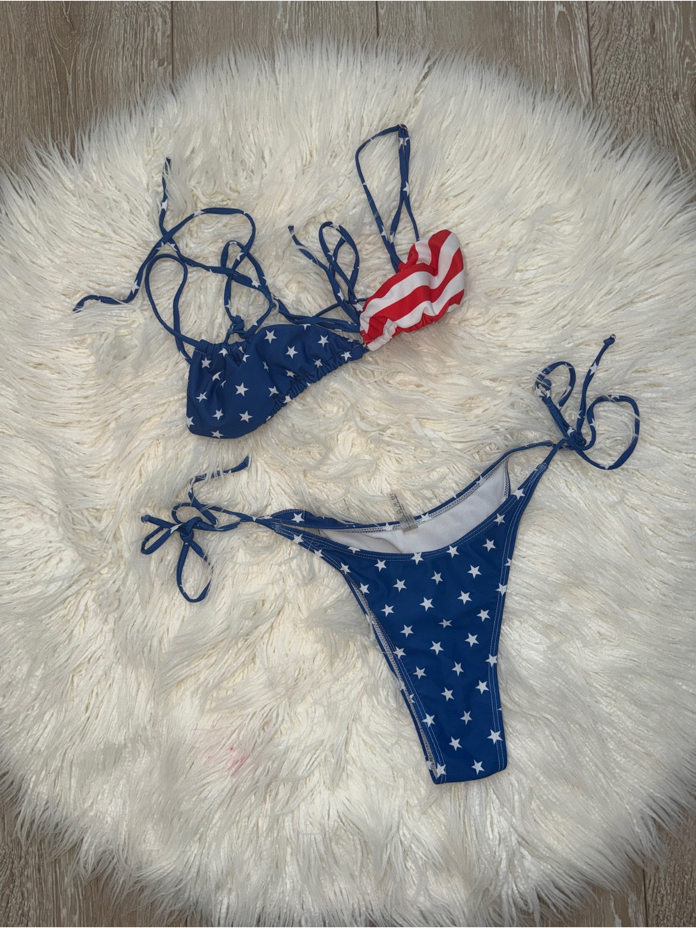 Stars & Stripes Blue Bikini Set - Picture 2 of 2